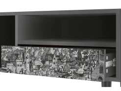 New Mueble de TV - 115х59х48 cm - T3 - Departure, Antracite Cinza antracite
