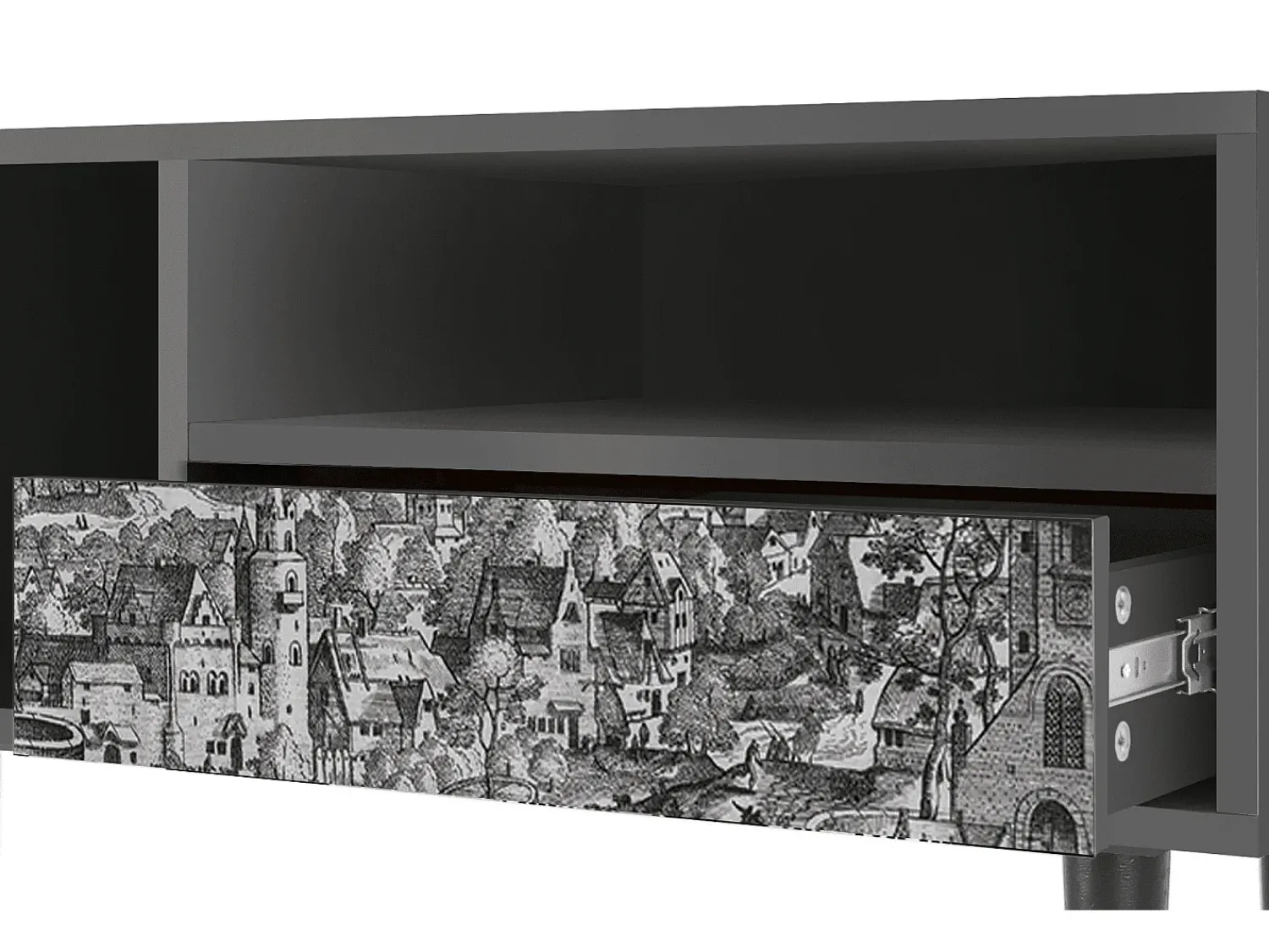 New Mueble de TV - 115х59х48 cm - T3 - Departure, Antracite Cinza antracite