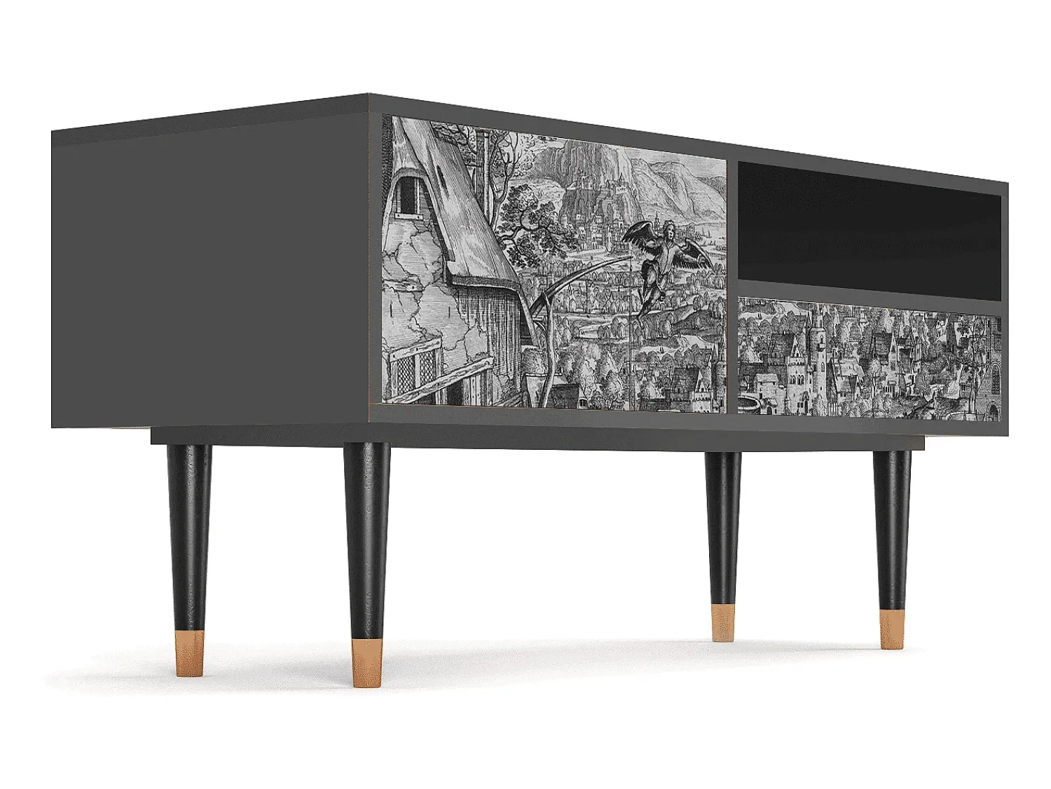New Mueble de TV - 115х59х48 cm - T3 - Departure, Antracite Cinza antracite