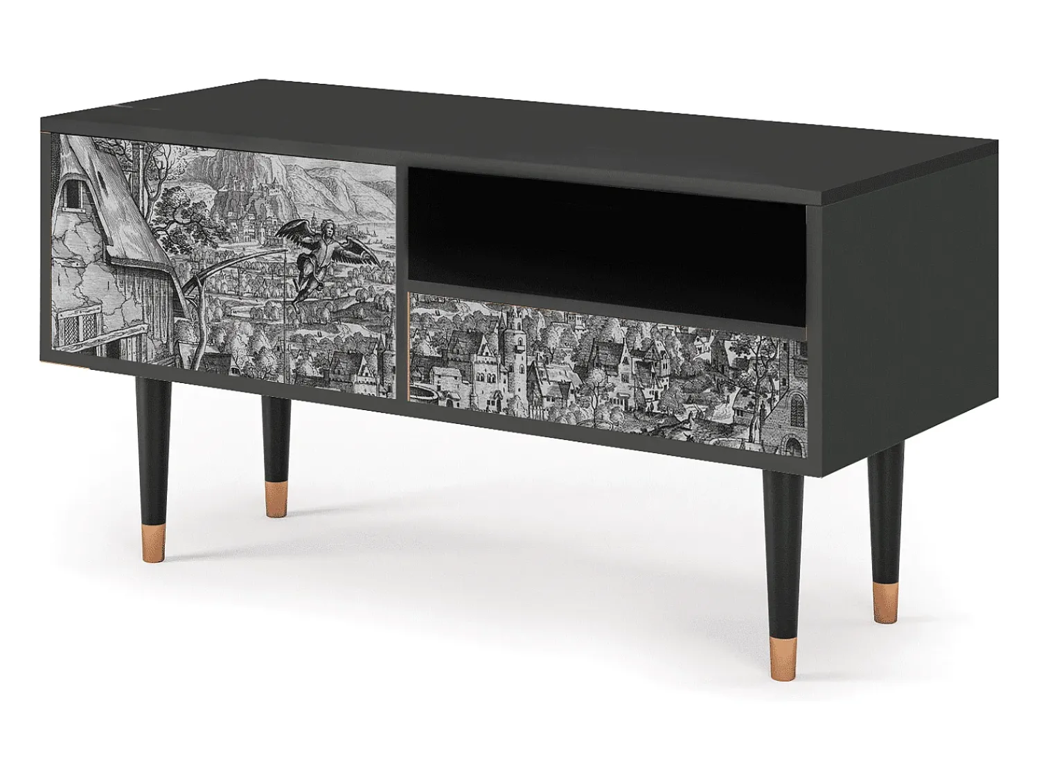 New Mueble de TV - 115х59х48 cm - T3 - Departure, Antracite Cinza antracite