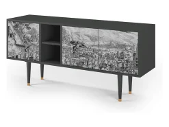 Móvel De Tv| Mueble de TV - 150х69х41 cm - T5 - Departure, Antracite Cinza antracite