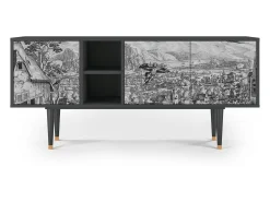 Móvel De Tv| Mueble de TV - 150х69х41 cm - T5 - Departure, Antracite Cinza antracite
