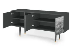 Móvel De Tv| Mueble de TV - 150х69х41 cm - T5 - Departure, Antracite Cinza antracite