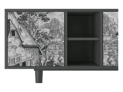 Móvel De Tv| Mueble de TV - 150х69х41 cm - T5 - Departure, Antracite Cinza antracite