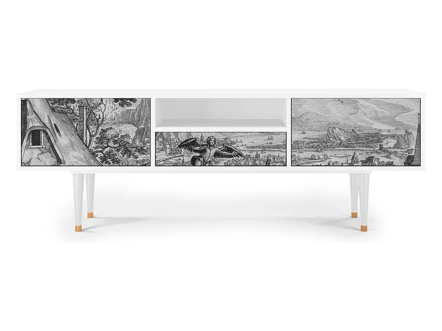 Hot Mueble de TV - 170х59х41 cm - T6 - Departure, Branco Bege