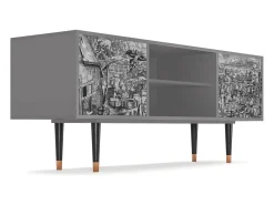 Móvel De Tv| Mueble de TV - 170х69х48 cm - T2 - Departure, Cinza Cinzento