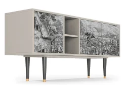 Móvel De Tv| Mueble de TV - 150х69х41 cm - T5 - Departure, Areia Bege