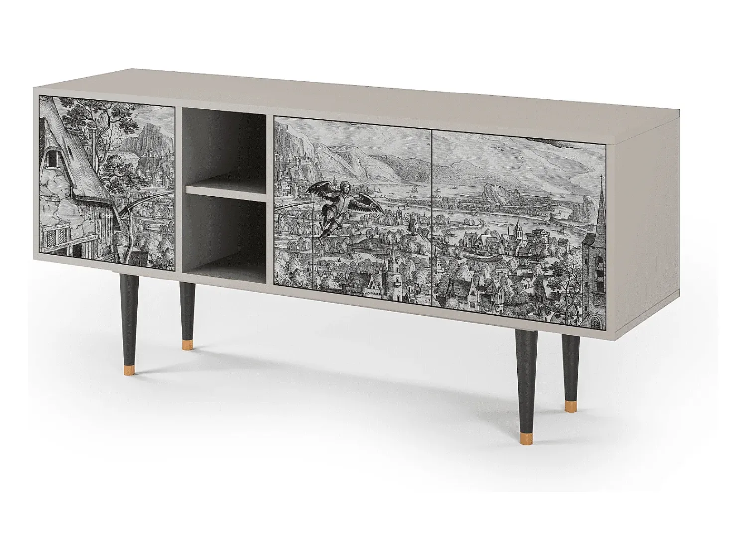 Móvel De Tv| Mueble de TV - 150х69х41 cm - T5 - Departure, Areia Bege