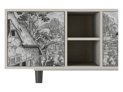 Móvel De Tv| Mueble de TV - 150х69х41 cm - T5 - Departure, Areia Bege