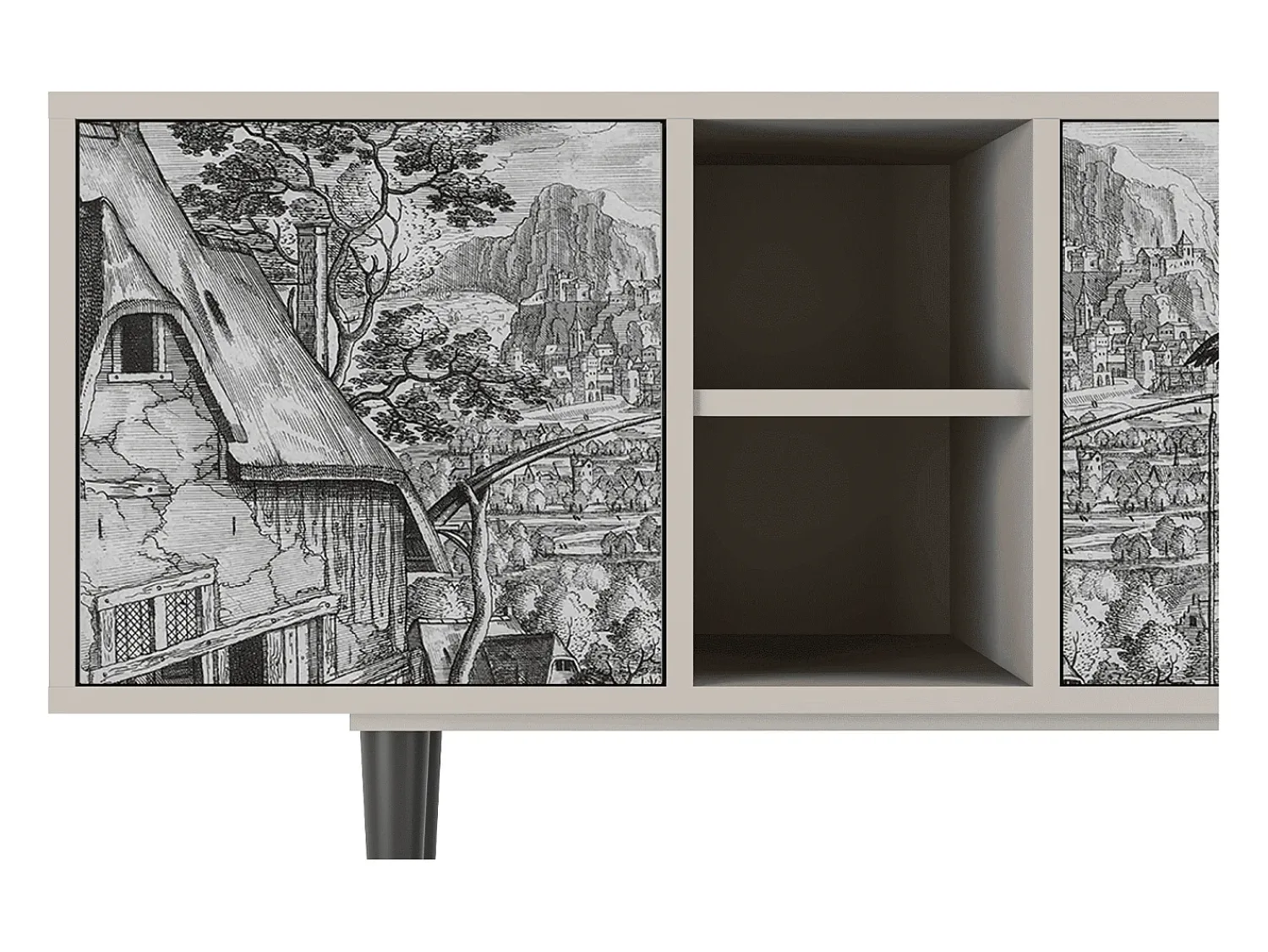 Móvel De Tv| Mueble de TV - 150х69х41 cm - T5 - Departure, Areia Bege