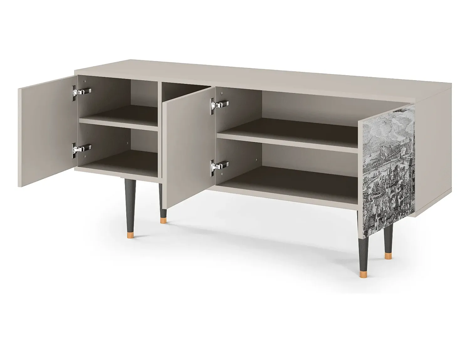 Móvel De Tv| Mueble de TV - 150х69х41 cm - T5 - Departure, Areia Bege