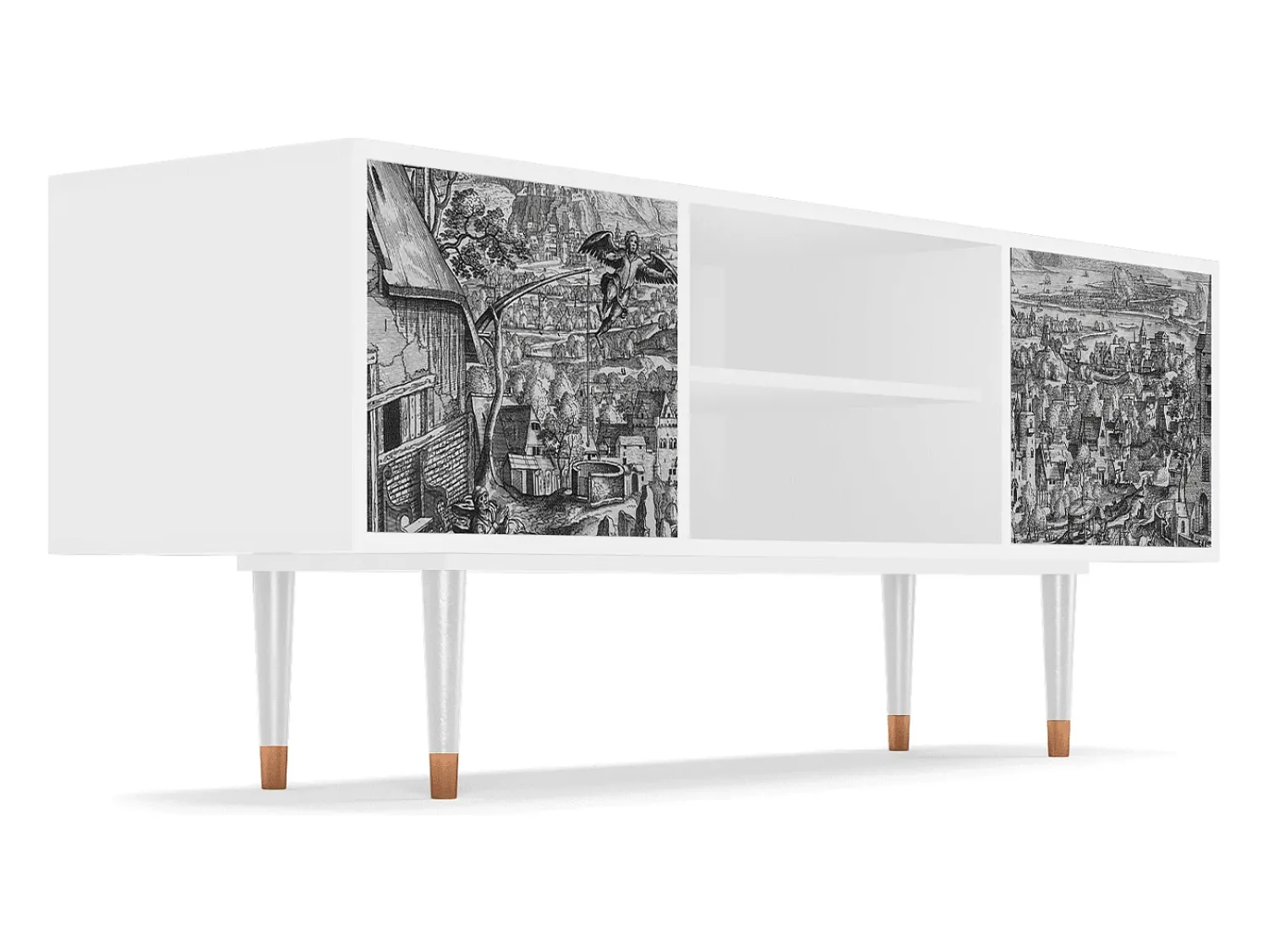 Clearance Mueble de TV - 170х69х48 cm - T2 - Departure, Branco Bege