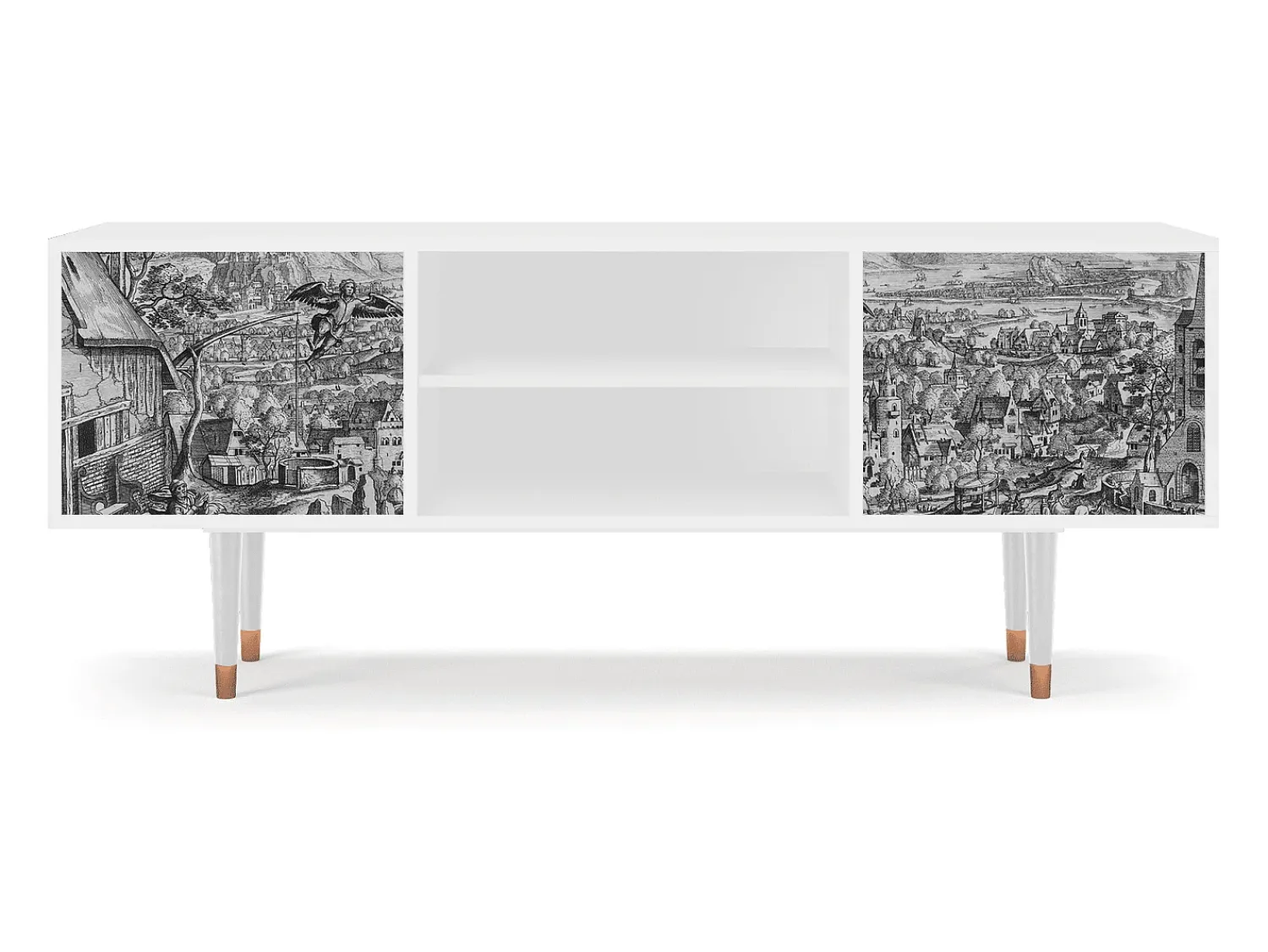 Clearance Mueble de TV - 170х69х48 cm - T2 - Departure, Branco Bege