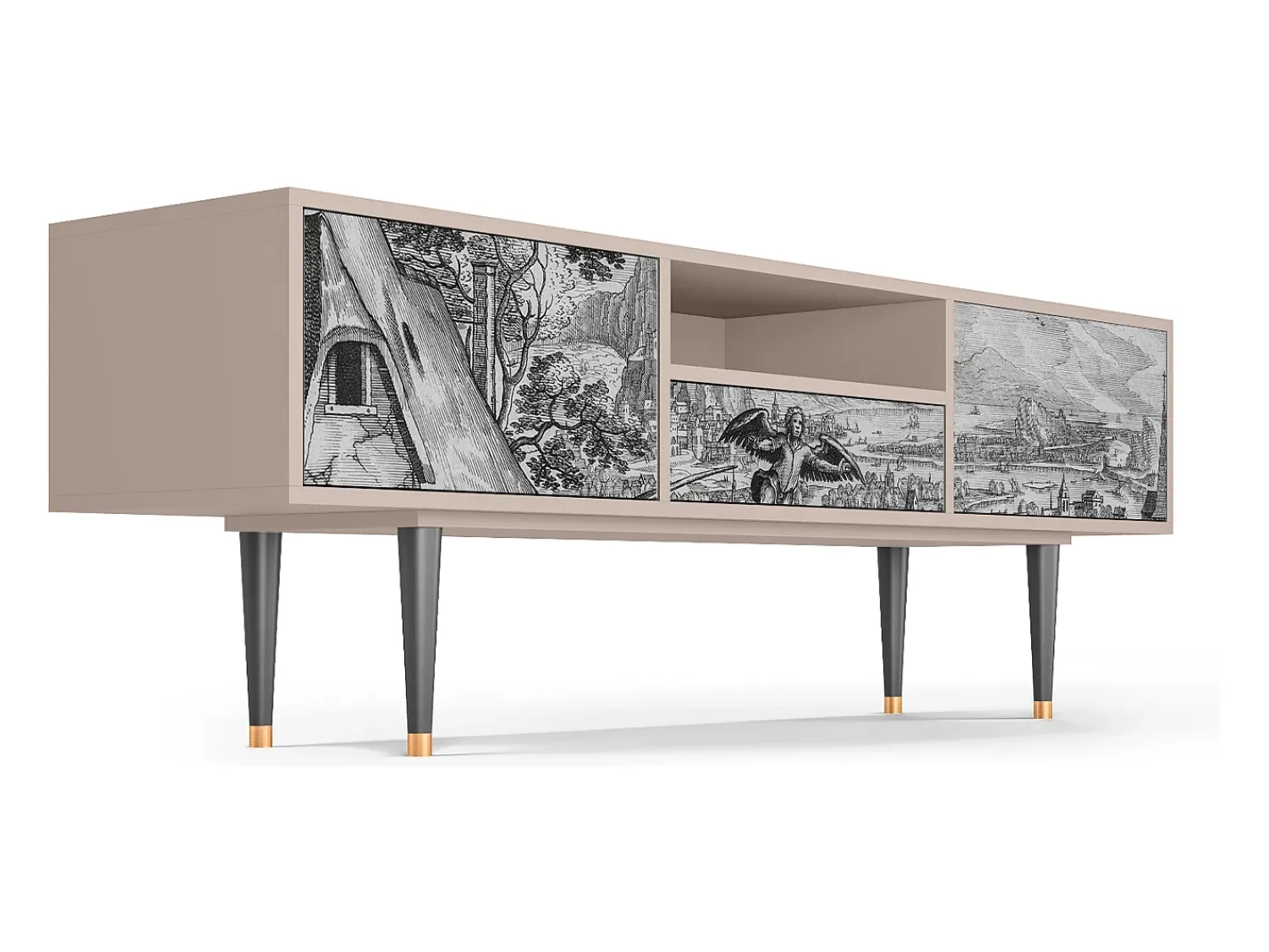 Hot Mueble de TV - 170х59х41 cm - T6 - Departure, Latte Bege