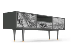 Hot Mueble de TV - 170х59х41 cm - T6 - Departure, Antracite Cinza antracite