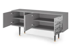 Móvel De Tv| Mueble de TV - 150х69х41 cm - T5 - Departure, Cinza Cinzento