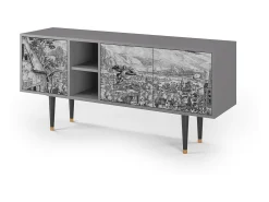 Móvel De Tv| Mueble de TV - 150х69х41 cm - T5 - Departure, Cinza Cinzento