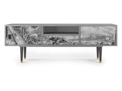 Móvel De Tv* Mueble de TV - 170х59х41 cm - T6 - Departure, Cinza Cinzento