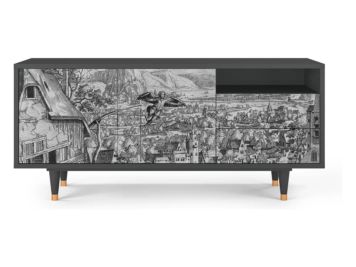 Mueble de TV - 125х56х41 cm - T7 - Departure, Antracite^ Móvel De Tv