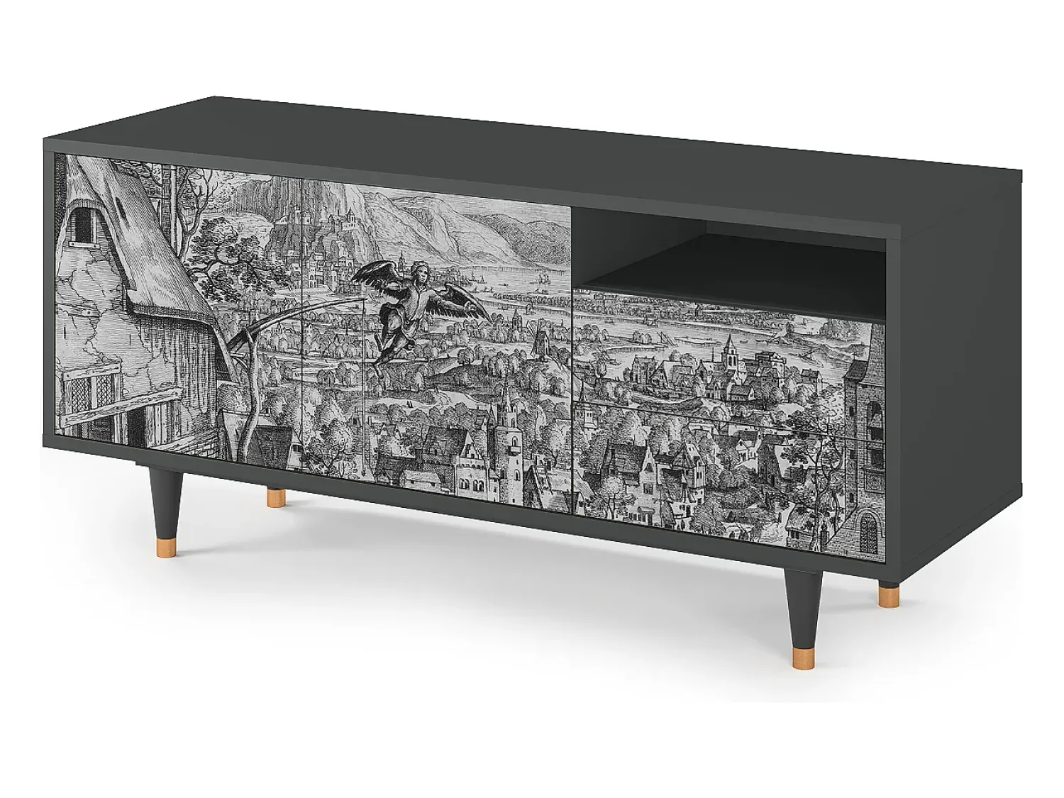 Mueble de TV - 125х56х41 cm - T7 - Departure, Antracite^ Móvel De Tv