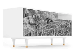 Online Mueble de TV - 125х56х41 cm - T7 - Departure, Branco Bege