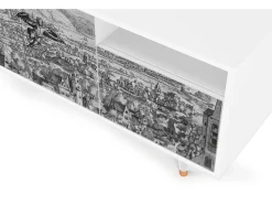 Online Mueble de TV - 125х56х41 cm - T7 - Departure, Branco Bege