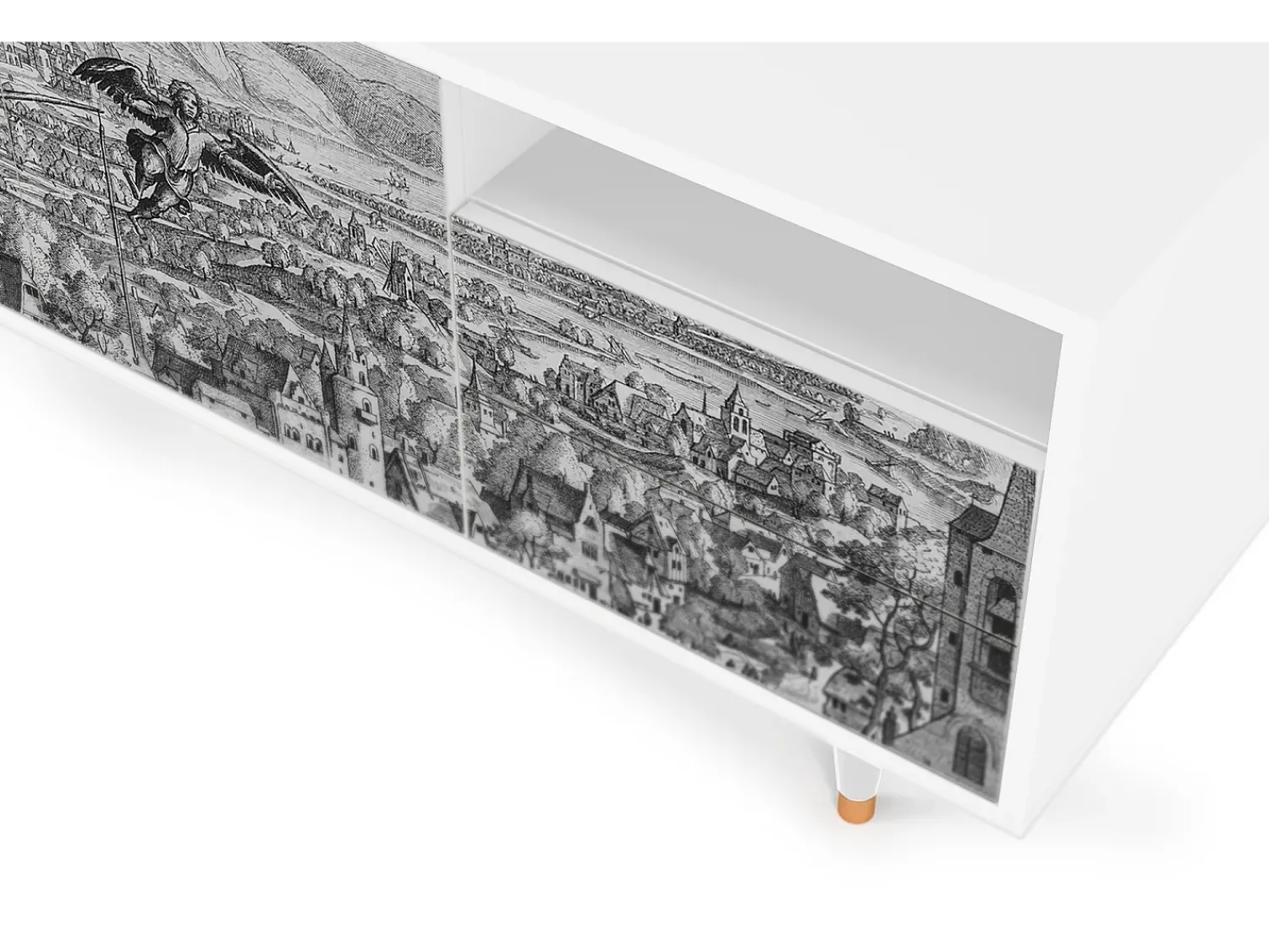 Online Mueble de TV - 125х56х41 cm - T7 - Departure, Branco Bege