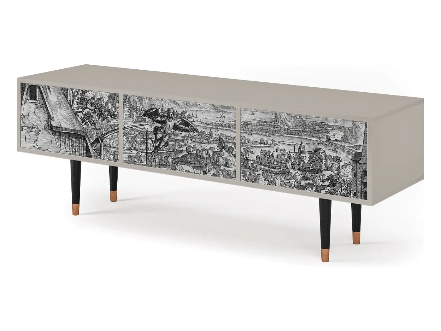 Móvel De Tv* Mueble de TV - 170х59х48 cm - T4 - Departure, Areia Bege