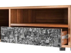Móvel De Tv| Mueble de TV - 115х59х48 cm - T3 - Departure, Nogueira Castanho
