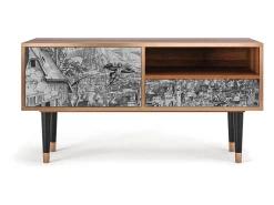 Móvel De Tv| Mueble de TV - 115х59х48 cm - T3 - Departure, Nogueira Castanho