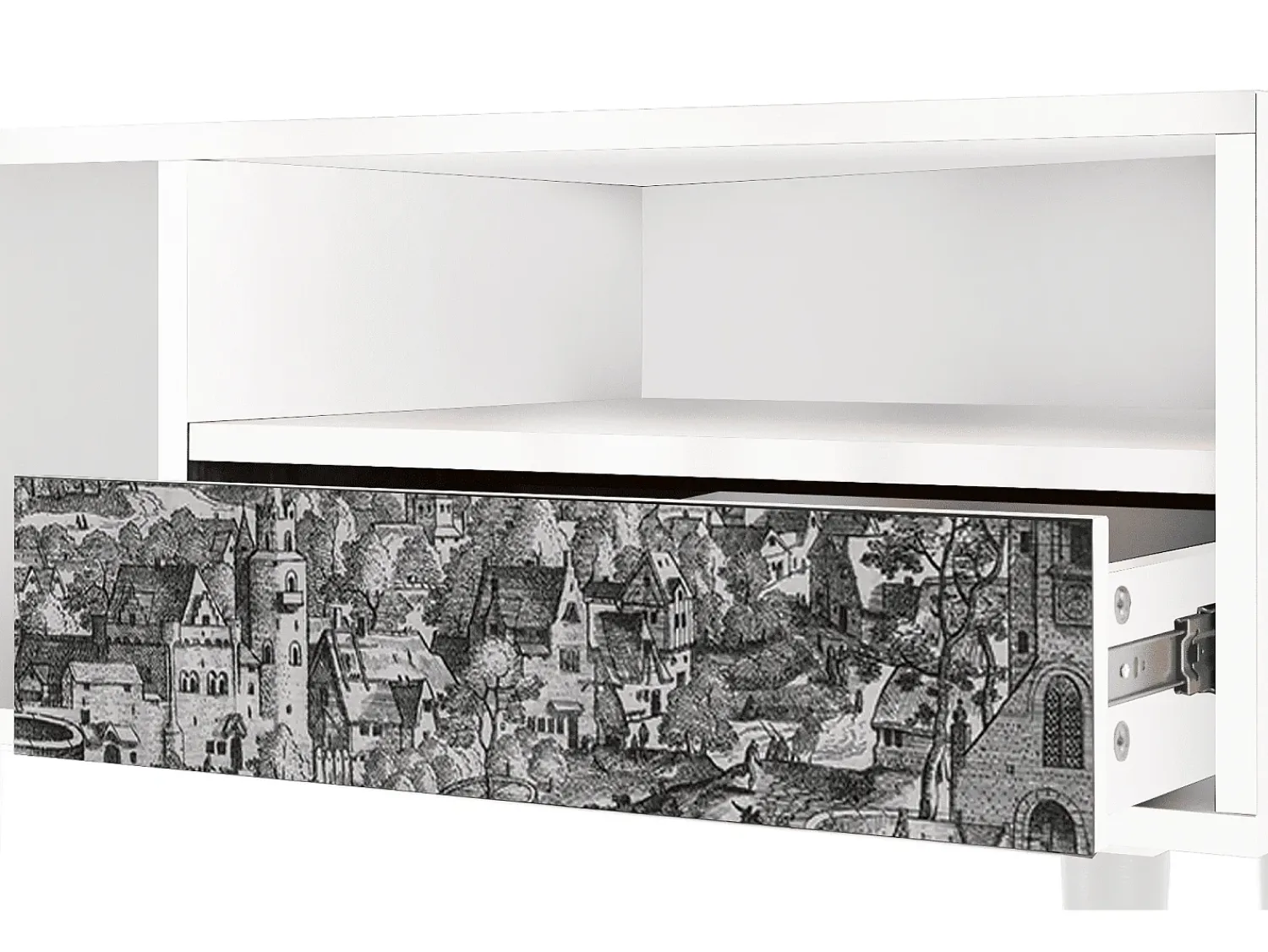 Clearance Mueble de TV - 115х59х48 cm - T3 - Departure, Branco Bege