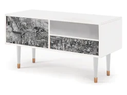 Clearance Mueble de TV - 115х59х48 cm - T3 - Departure, Branco Bege