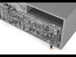 Mueble de TV - 125х56х41 cm - T7 - Departure, Cinza^ Móvel De Tv