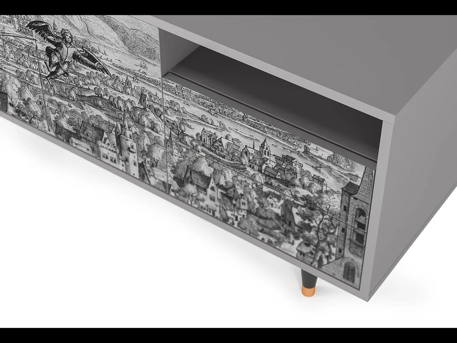 Mueble de TV - 125х56х41 cm - T7 - Departure, Cinza^ Móvel De Tv