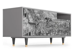 Mueble de TV - 125х56х41 cm - T7 - Departure, Cinza^ Móvel De Tv