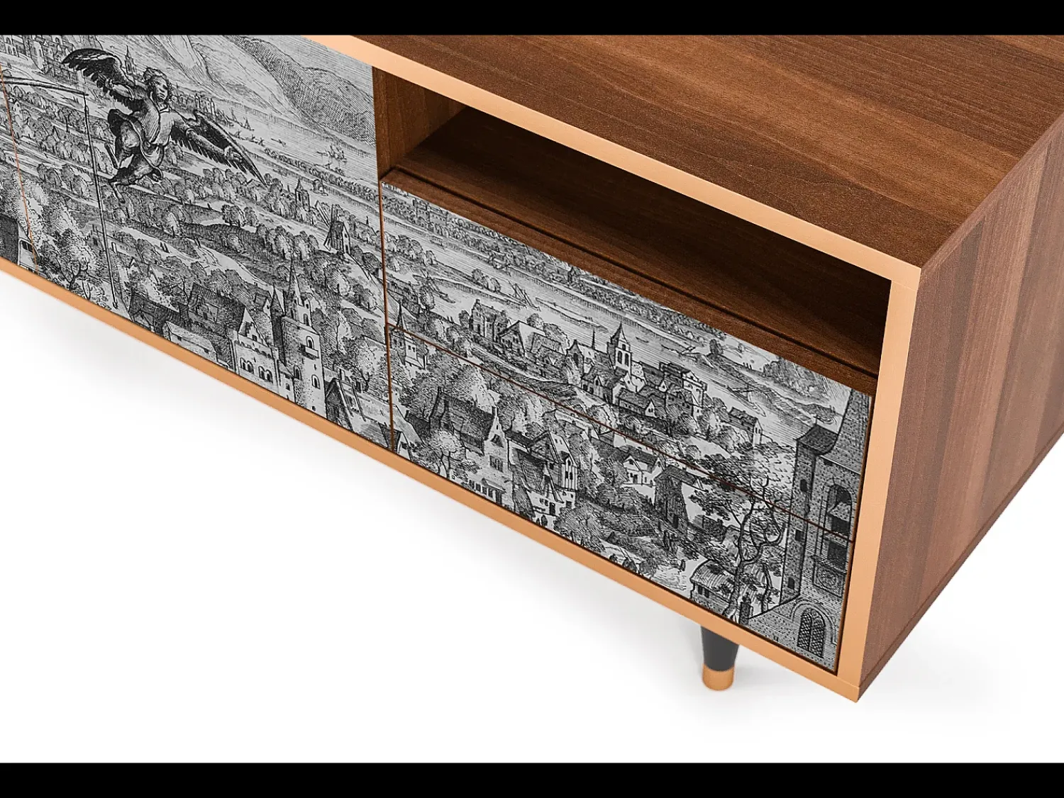 Móvel De Tv* Mueble de TV - 125х56х41 cm - T7 - Departure, Nogueira Castanho