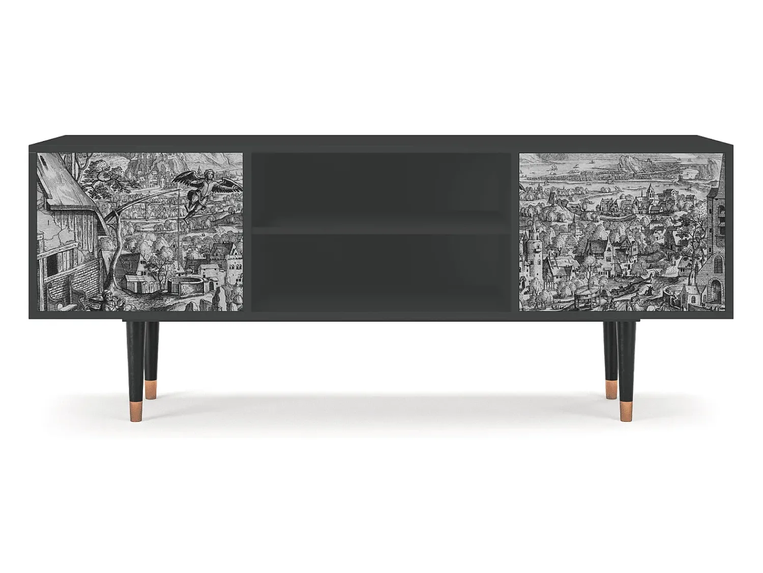 Móvel De Tv| Mueble de TV - 170х69х48 cm - T2 - Departure, Antracite Cinza antracite