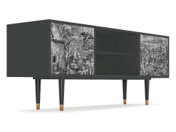 Móvel De Tv| Mueble de TV - 170х69х48 cm - T2 - Departure, Antracite Cinza antracite
