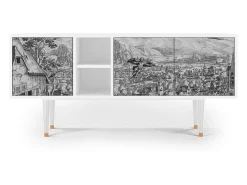 Mueble de TV - 150х69х41 cm - T5 - Departure, Branco^ Móvel De Tv