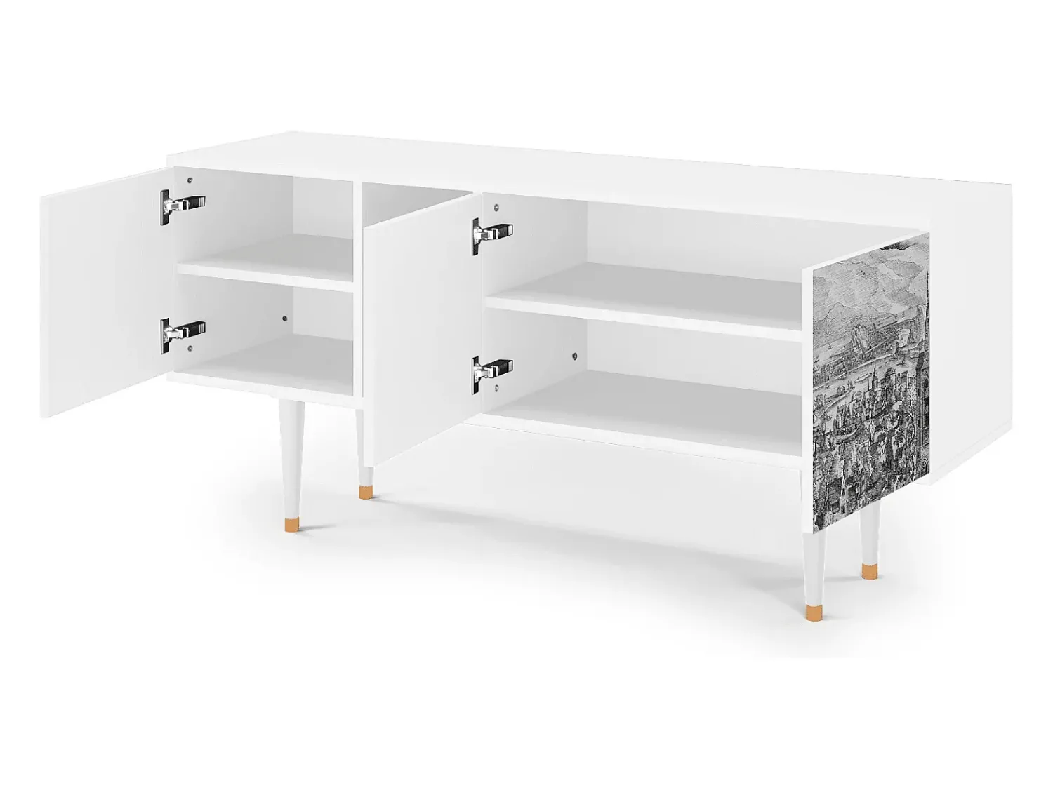 Mueble de TV - 150х69х41 cm - T5 - Departure, Branco^ Móvel De Tv