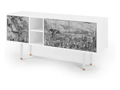 Mueble de TV - 150х69х41 cm - T5 - Departure, Branco^ Móvel De Tv