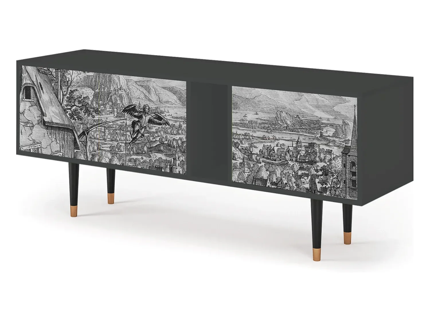 Sale Mueble de TV - 170х69х48 cm - T1 - Departure, Antracite Cinza antracite