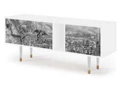 Mueble de TV - 170х69х48 cm - T1 - Departure, Branco^ Móvel De Tv