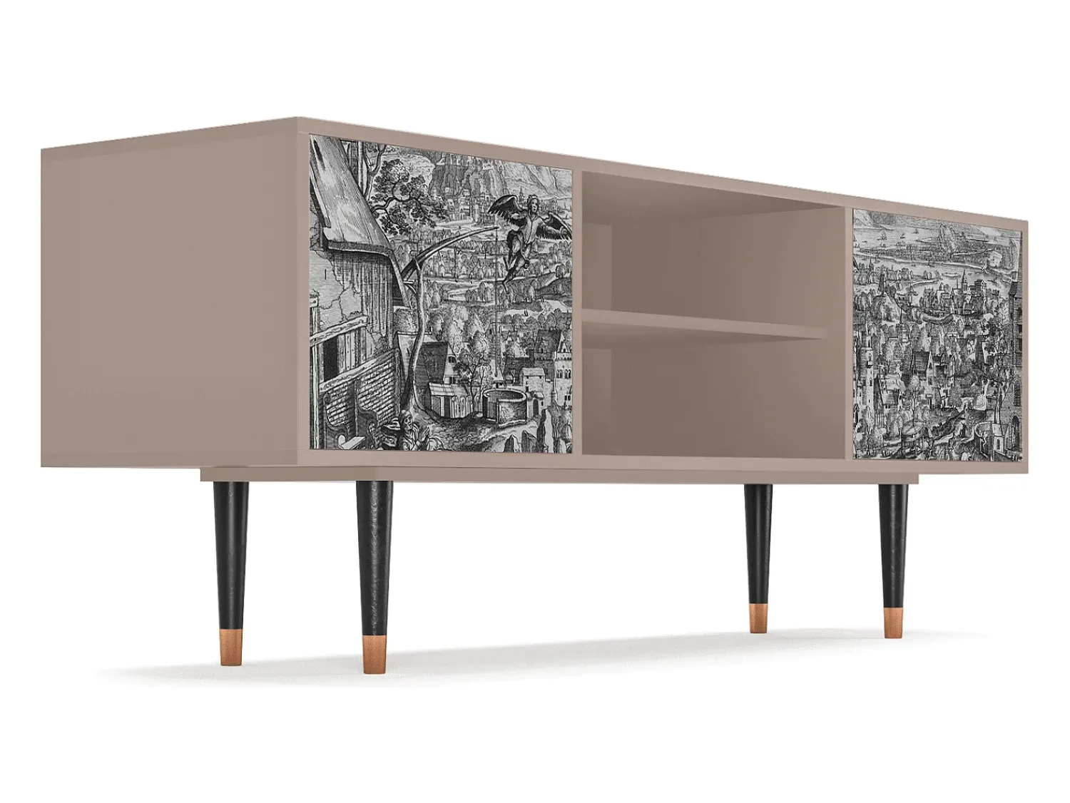 Móvel De Tv| Mueble de TV - 170х69х48 cm - T2 - Departure, Latte Bege