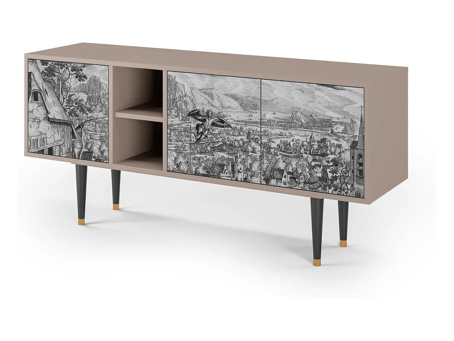 New Mueble de TV - 150х69х41 cm - T5 - Departure, Latte Bege