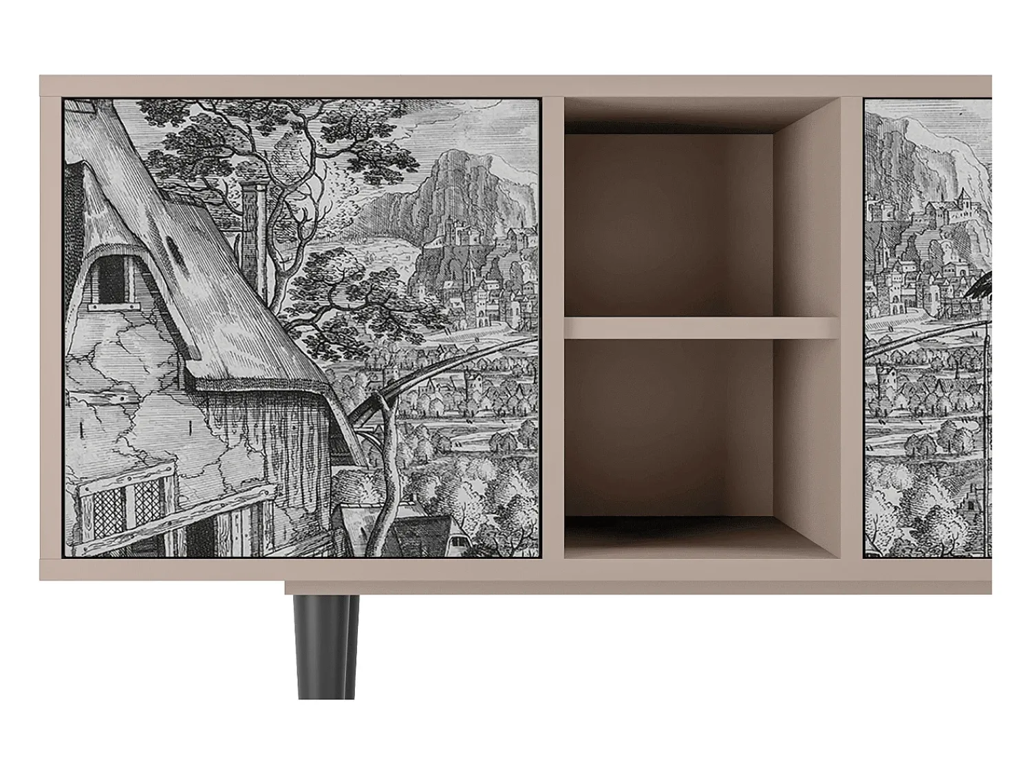 New Mueble de TV - 150х69х41 cm - T5 - Departure, Latte Bege
