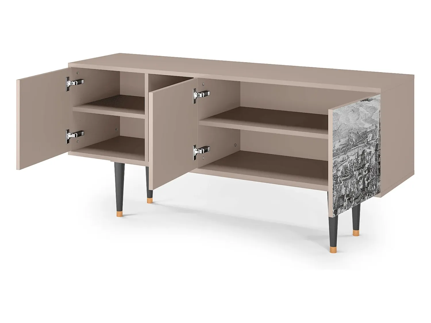 New Mueble de TV - 150х69х41 cm - T5 - Departure, Latte Bege