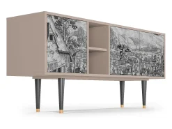 New Mueble de TV - 150х69х41 cm - T5 - Departure, Latte Bege