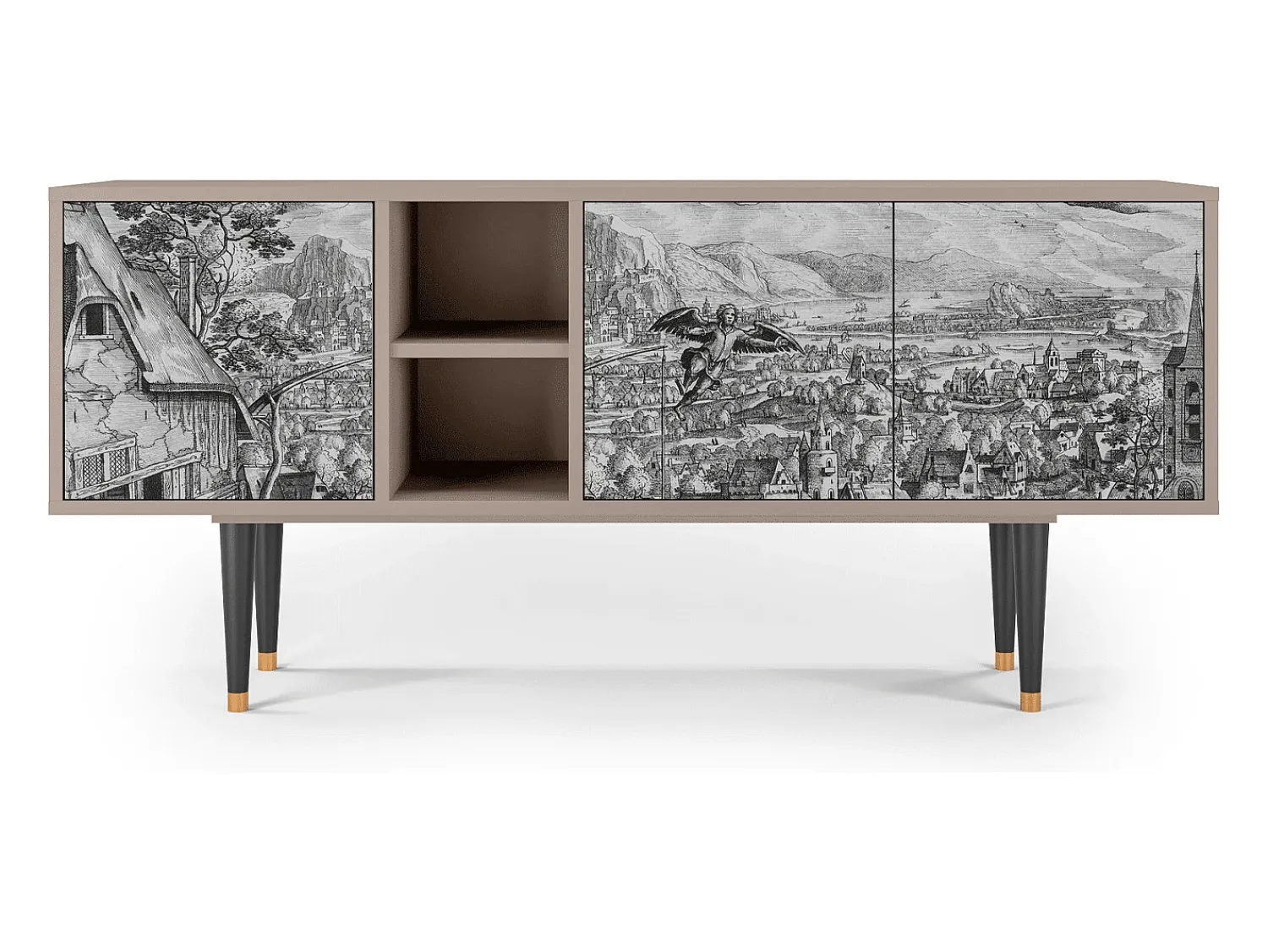 New Mueble de TV - 150х69х41 cm - T5 - Departure, Latte Bege