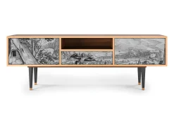 Outlet Mueble de TV - 170х59х41 cm - T6 - Departure, Nogueira Castanho